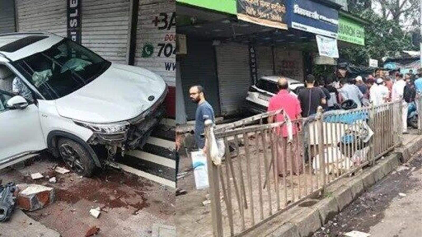 मुंबई समाचार: किआ सेल्टोस को तेज करना दुकान में दुर्घटनाग्रस्त हो गया, शराब से बरामद शराब की बोतलें