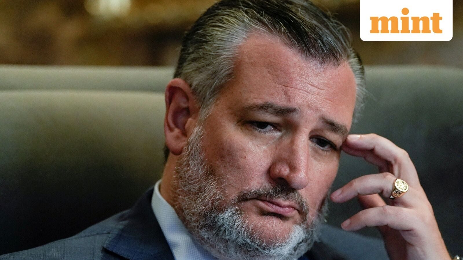 U.S. Senator Ted Cruz (R-TX) looks on during an interview with Reuters, during his visit to Panama, in Panama City, Panama, August 28, 2025. REUTERS/Enea Lebrun