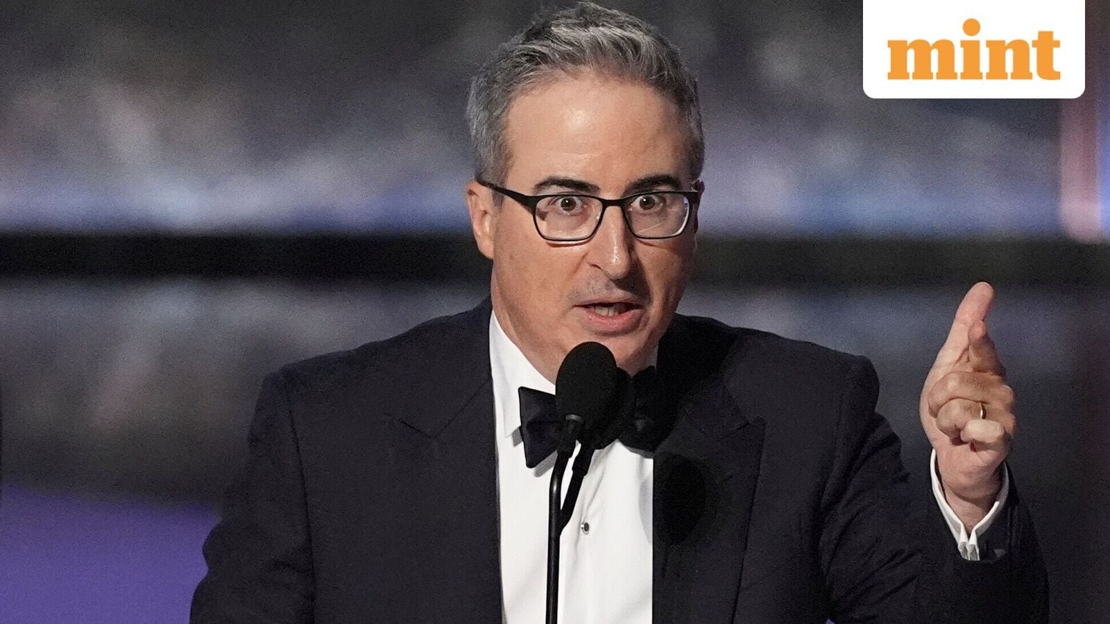 John Oliver on his HBO show condemned ABC’s suspension of Jimmy Kimmel as government-backed censorship. (AP Photo/Chris Pizzello)