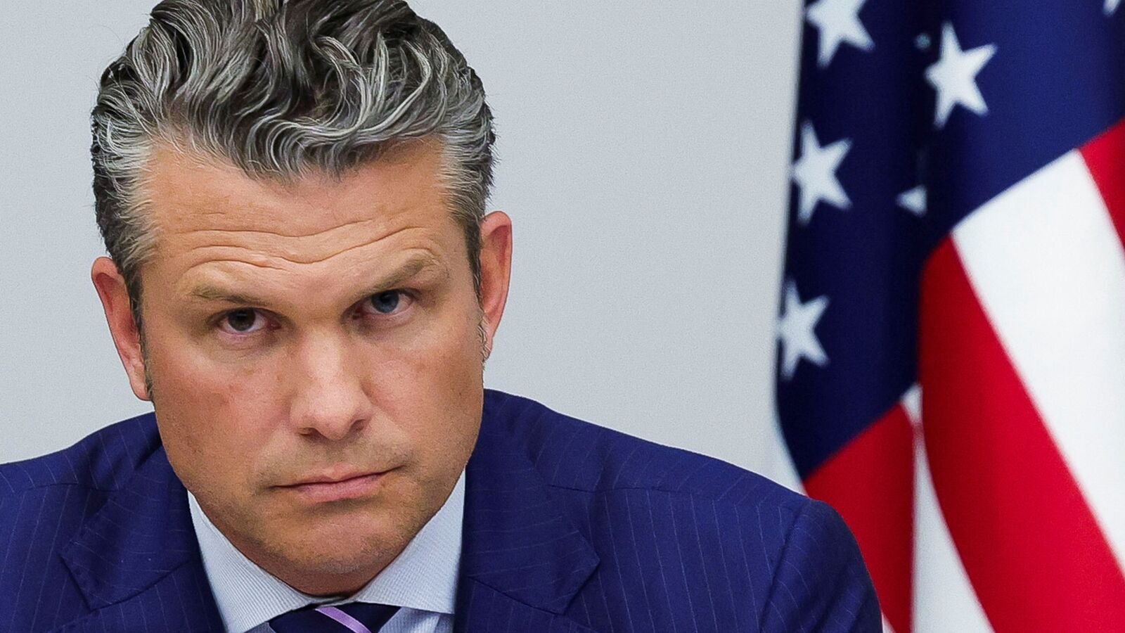 U.S. Secretary of Defense Pete Hegseth attends a meeting of the Ukraine Defence Contact Group, after a meeting of NATO Defence Ministers at the Alliance headquarters, in Brussels, Belgium October 15, 2025. REUTERS/Yves Herman