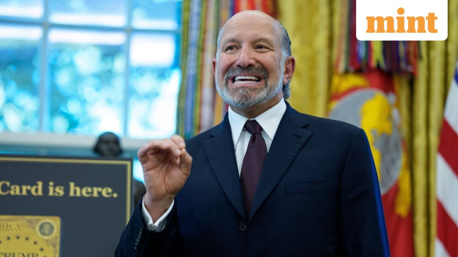 Howard Lutnick, US commerce secretary, in the Oval Office of the White House in Washington, DC, US. Photographer: Aaron Schwartz/CNP/Bloomberg