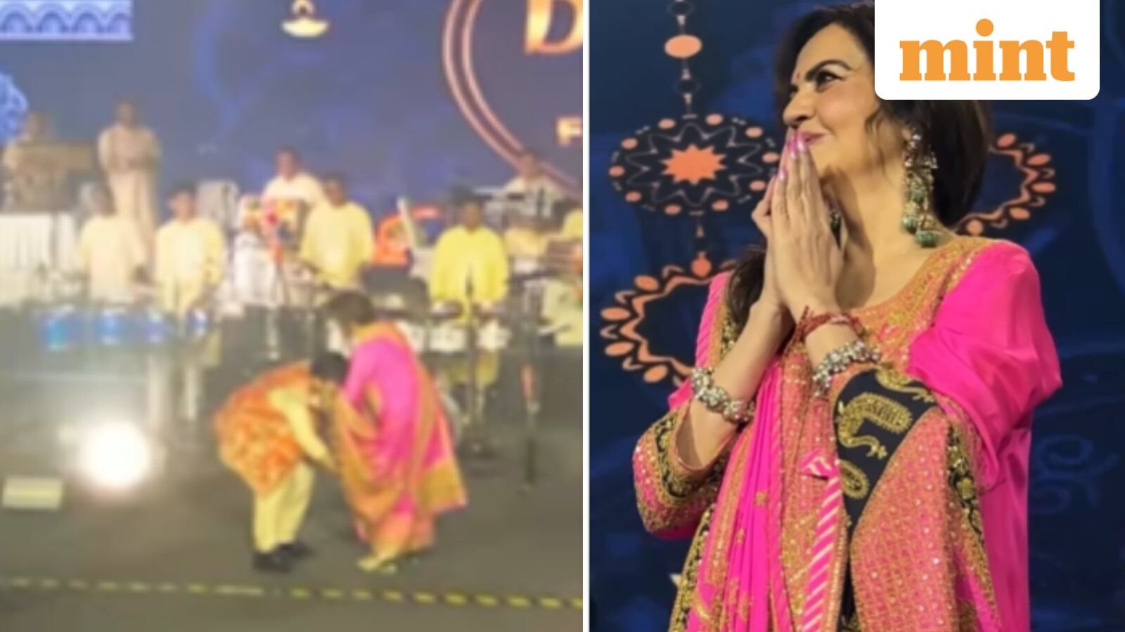 Nita Ambani and Falguni Pathak at Radiance Dandiya night.